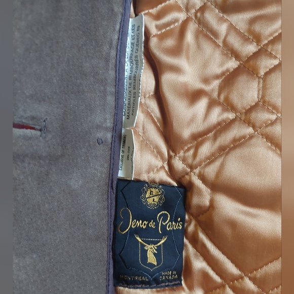 Vintage Jeno De Paris Leather & Fur Long Coat s16 - Picture 8 of 12